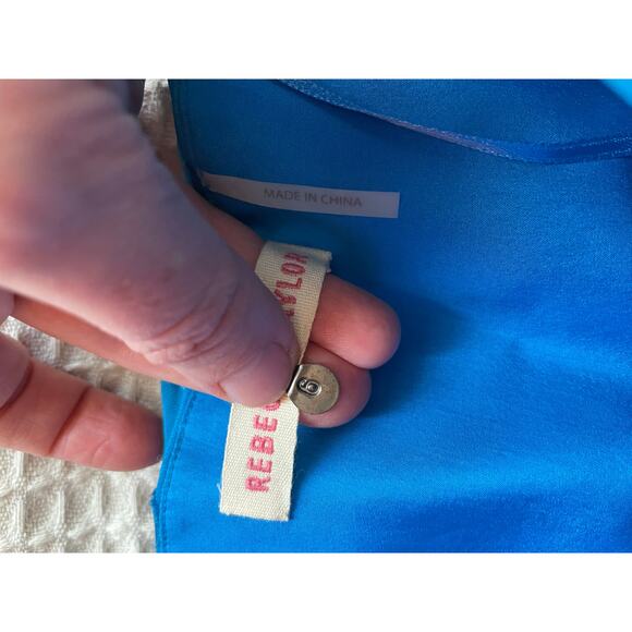 Rebecca Taylor Y2K Sweetheart Polka Dot Strapless Cocktail Blue Mini Dress 6 - Picture 14 of 14